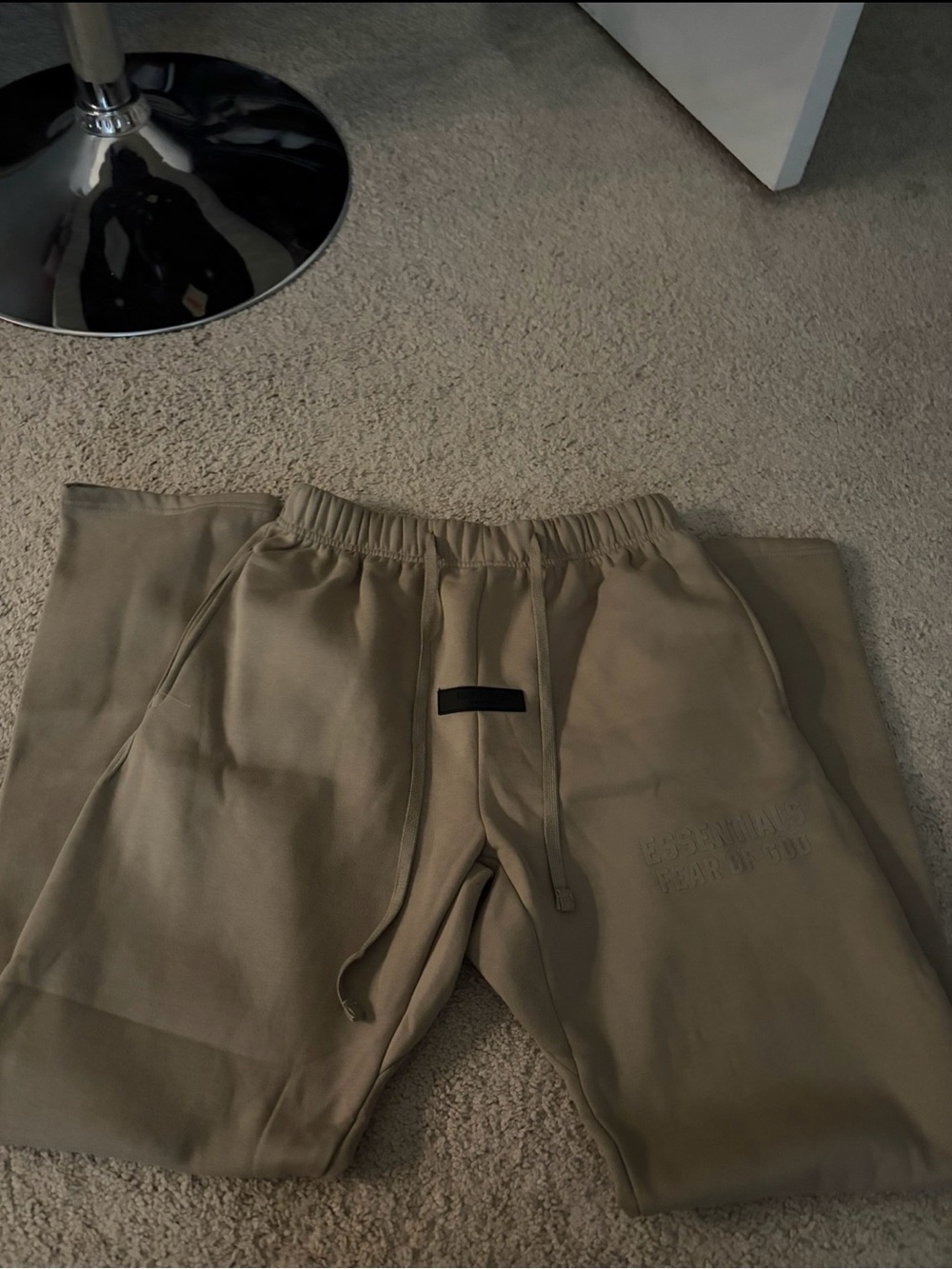 Fear of God Oversized Tan Sweatpants with Drawstring